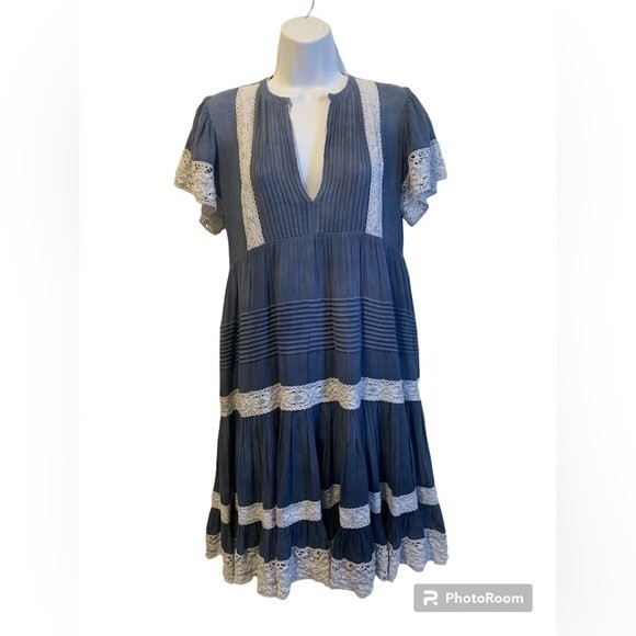 Denim & Supply Ralph Lauren Dress Lace detail peasant style Woman’s size Small - Picture 1 of 9